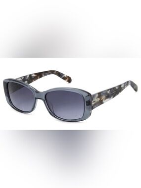 Fossil Gray Frame Sunglasses with Tortoiseshell Temples w/ case